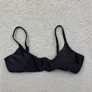 NWT Aerie Scoop Bikini Top Black Swim Beach Summer Vacation Women's XL